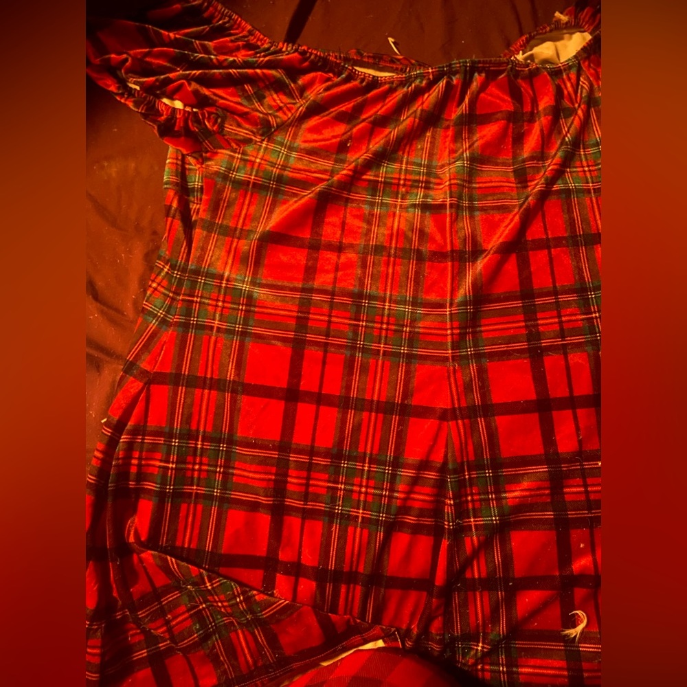 3X red and plaid dress; Dollskill - worn once